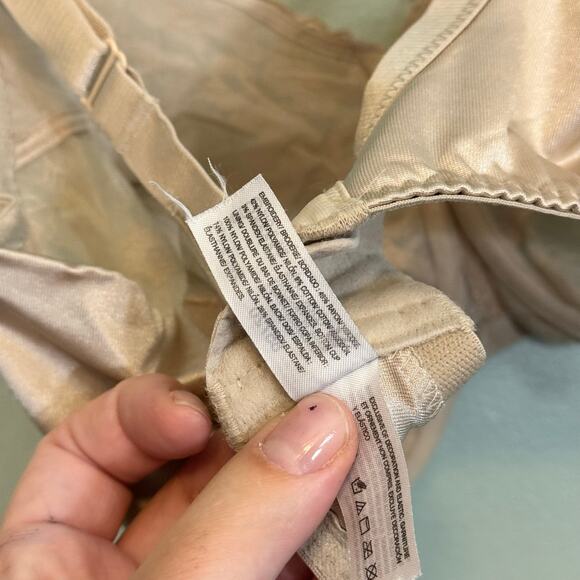 Renaissance Rose Underwire Bra Size 40DDD Tan Lace Unlined Full Coverage 85720 - Picture 7 of 8